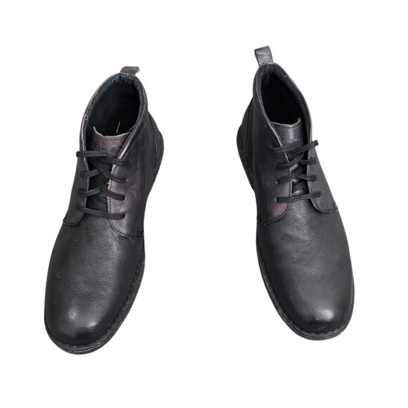 Andrew Marc Mens Chukka Boots Black Leather Lace-Up Ankle Boot US Size 11 EUC main image 9